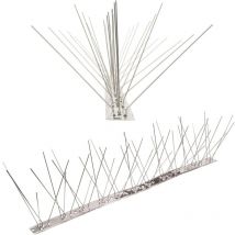 Pestsystems - 3 Meter (6 x 0,5m) Taubenspikes 5-reihig auf V2A-Flexleiste - hochwertige Lösung für Vogelabwehr Taubenabwehr Edelstahl Spikes