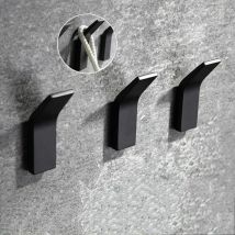 Aiperq - 3 Pack Adhesive Hooks, Bathroom Wall Hooks, Rustproof Waterproof Towel Holder with Adhesive for Robe, Coat, Towel, Keys, Bags, Home