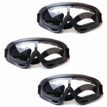 3 Pack Lunettes de Sécurité,jeux de plein air pour enfants Lunettes de protection,Protection des yeux et pour le travail en laboratoire
