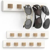 Lot de 3 Organisateur de lunettes de soleil mural, support en bois pour lunettes Support de lunettes de soleil, porte-lunettes pour accrocher vos