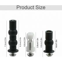 Alovez - 3 Paires Abattant wc Fixations Charnières, Toilette Ensemble de Fixation Vis Fixations de Siège de Toilette Fixation Abattant wc Vis pour