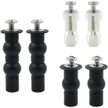 3 Paires Abattant wc Fixations Charnières,Toilette Ensemble de Fixation Vis Fixations de Siège de Toilette Fixation Abattant wc Vis pour Lunette,