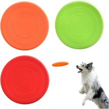 3 paquetes de frisbees para perros, platillos de caucho natural, frisbee de juguete de goma, frisbee redondo de goma no tóxica