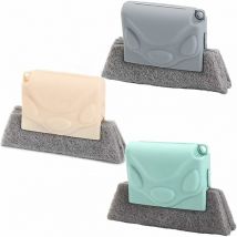 Longziming - 3 pcs Brosse de Nettoyage de Rainure de Fenêtre Créative, Brosse de Nettoyage de Fenêtre Magique, Rainure écart Brosse de Nettoyage,