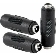 3 Pcs DC Connecteur d'alimentation Femelle à Femelle de 5.5x2.1mm, Adaptateur de coupleur Femelle à Femelle pour CCTV