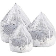 Houhence - 3 Pcs Filet Linge Machine à Laver, Sac à Linge Sale de Lavage Machine Vetement, Laundry Bag Voyage, Sac à Avec Cordon, Réutilisables pour