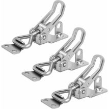Jalleria - 3 pcs Pince à Loquet Loquet à bascule en Métal Serrage Verrou, Fermeture à levier,envi 100kg de Sauterelles de Menuisier Réglable pour