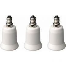 3 pièces convertisseurs de base d'ampoule E12 à E27 adaptateurs de douille de lampe convertisseurs de douille d'ampoule pour led halogène économie