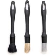 Kit de Nettoyage Multiusages pour Voiture - Ensemble de Brosses de Nettoyage pour Moteur et Roues (3 pièces)