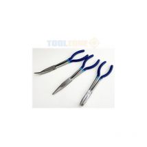 Toolzone - Long Nose Pliers 3pc Long Reach Bent Straight 45 Degrees 90 Degrees Set