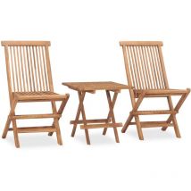 Bonnevie - 3 Piece Folding Outdoor Dining Set,Garden Lounge Set Solid Teak Wood VSVS865089