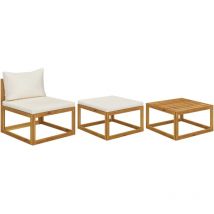 Bonnevie - 3 Piece Garden Lounge Set,Outdoor Lounge Set with Cushions Solid Wood Acacia VSVS779952