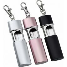 3 Pièces Cendrier de Poche Mini, Cendrier Portable avec Porte-clés pour Extérieur Usage, Noir, Or Rose, Argent Fei Yu