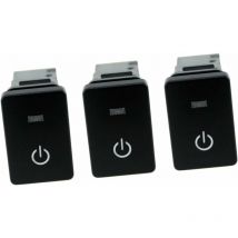 3 pièces de bouton de commande 12V interrupteur bouton de commutation d'alimentation de voiture, interrupteur de voiture lumière de voiture trou