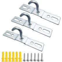 Feiyue - 3 pièces de crochet de plafond 95 mm crochet de lustre