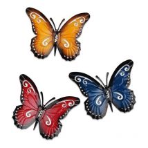 Linghhang - 3 Pièces Métal Papillon Métal Papillon Décorations Murales Métal Papillon Mur Art Métal Papillon Jardin Décoration Murale pour Jardin