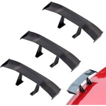 3 Pièces Mini Aileron de Voiture, Aile Arrière de Voiture Universelle Mini, Aile Arrière de Voiture, Texture en Fiber de Carbone sans Perforation,