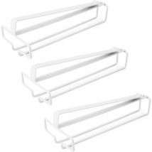 3 Pièces Porte Verre à Vin Suspendu, Support de Verre à Vin Sous Armoire, Porte-Verres à Pied Suspendu Sans Perçage, Métal Accroche-verres Pour