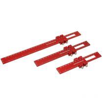 Drillpro - 3 pièces Règle de poche de précision en alliage d'aluminium, jauge de marquage de positionnement pour le travail du bois, règle de