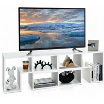 Gymax - 3 Pieces tv Console Stand Free Combination Bookcase Modern Entertainment Center