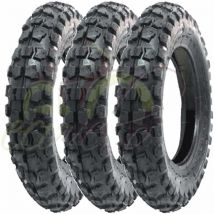 Union - 3 Pneumatici Cross 100/90-10 per Piaggio Ape 50 minicross Mini Moto Scooter tassellati 6PR tt gomme copertoni