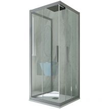 Forte - 3-seitige Duschkabine 90x110x90 Klarglas Silver Kolors Trio