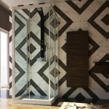 Idralite - 3-seitige Duschkabine in pvc weisses Profil h 200 mod. Lite 70x75x70 cm Klarglas