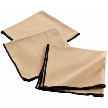 3 Serviettes de table 40 x 40 cm Mistralines beige