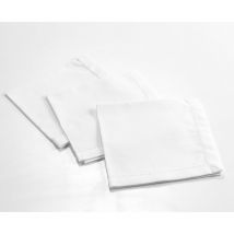 3 Serviettes de table Charlines blanc