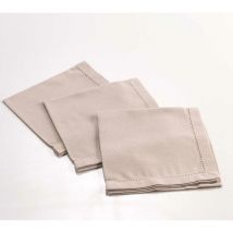 3 Serviettes de table Charlines lin
