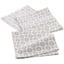 3 Serviettes de table coton Floreor