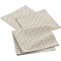 3 Serviettes de table coton Meridienne