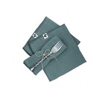 3 Serviettes de table en gaze de coton Canard