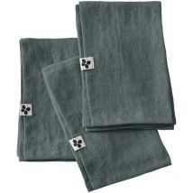 3 Serviettes de table en Lin Soline Ardoise