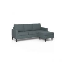 3-Sitzer-Ecksofa MARIUS 200 cm wendbar anthrazitgrau