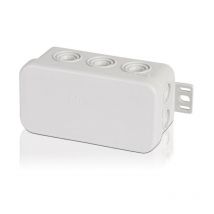 3 Stück F-tronic Feuchtraum-Abzweigkasten IP54, 85x44x40mm, grau, E126