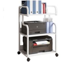 3-Stufiger Druckerständer Druckertisch mit Rollen Druckerhalter mobiler Druckerregal Druckerwagen Druckerschrank Regal für Drucker Scanner Büro