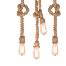 3 Stück Industrielle Pendelleuchte Hanfseil Diy Hängeleuchte Vintage Deckenbeleuchtung Länge 150cm