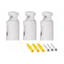 3 supports de rechange pour radiateur, sèche-serviettes, fixation murale blanche, espacement réglable, convient pour radiateurs de salle de bain