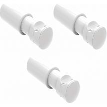 3 Supports en abs prêts à installer pour radiateurs sèche-serviettes - diamètre des tuyaux de ø 15 à 28 mm,distance entre les tuyaux de 11 à 22 mm