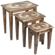 3 Tables d'appoint arbre de vie