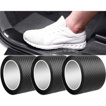 3-teilige universelle Auto-Einstiegsleisten-Aufkleber, 5D-Karbonfaser-Vinyl, für Auto, Fahrrad, Motorrad (7 cm x 3 m)