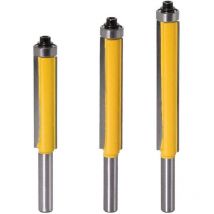 3-teiliger 8-mm-schaft-bündigfräser Mit Kugellager, Kopierfräser Mit Oberem Kugellager, Extra Langer Holzfräser