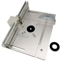 Decdeal - 3-teiliges Frästisch-Einlegeplatten-Set aus Aluminiumlegierung, Holzfräsen, Flip-Board-Trimmmaschine, Gravur-Hilfswerkzeug mit