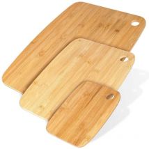 3 teiliges Set von Bambus-Tabletts