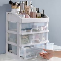 Livingandhome - Cosmetic Display Holder Organizer with 3 Tier Storage Drawers