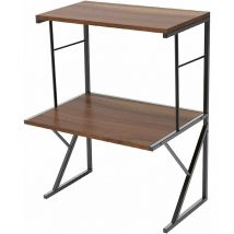 Niceme - Countertop Microwave Rack Storage Shelving Unit, Small Oven Shelf Microwave Stand, Printer Stand for Desktop Storage Organizer (Walnut, 3