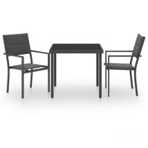 Les Tendances - 3-tlg. Garten-Essgruppe Stahl vidaXL