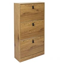 3-türiger Schuhschrank "Abbott" 117cm Natur
