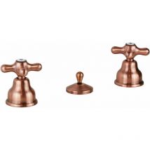 Paffoni - Robinet bidet 3 trous double levier couleur cuivre iris IRV116RM Cuivre - Iris
